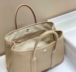 Replica Hermes Light Gray Clemence Garden Party 30cm Bag H23904534621 - Image 8
