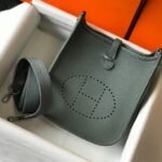 Replica Hermes Evelyne Bag Designer Hermes Mini Crossbody Real Bag 20433 Avocado Green34792