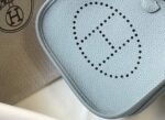 Replica Hermes Evelyne Bag Designer Hermes Mini Crossbody Real Bag 20431 Light Blue34745 - Image 3