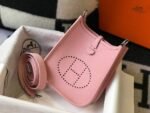 Replica Hermes Evelyne Bag Designer Hermes Mini Crossbody Real Bag 20430 Pink34725 - Image 2