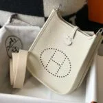 Replica Hermes Evelyne Bag Designer Hermes Mini Crossbody Real Bag 20429 Beige34687