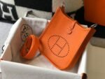 Replica Hermes Evelyne Bag Designer Hermes Mini Crossbody Real Bag 20428 Orange34641 - Image 3