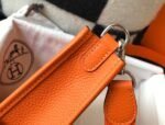 Replica Hermes Evelyne Bag Designer Hermes Mini Crossbody Real Bag 20428 Orange34641 - Image 4