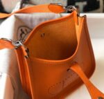 Replica Hermes Evelyne Bag Designer Hermes Mini Crossbody Real Bag 20428 Orange34641 - Image 7