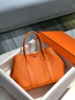 Replica Hermes Orange Clemence Garden Party 30cm Bag H23903934980