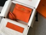 Replica Hermes Kelly Danse 22cm Leather Bag 20355 Orange35924 - Image 2