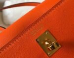 Replica Hermes Kelly Danse 22cm Leather Bag 20355 Orange35924 - Image 6