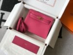 Replica Hermes Kelly Danse 22cm Leather Bag 20351 Plum35792 - Image 2