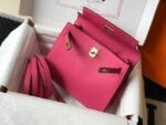 Replica Hermes Kelly Danse 22cm Leather Bag 20351 Plum35792 - Image 4
