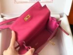 Replica Hermes Kelly Danse 22cm Leather Bag 20351 Plum35792 - Image 8