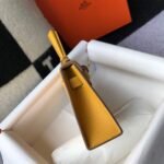 Replica Hermes Kelly Bag Hermes 19CM Epsom Shoulder Mini Bag Yellow 20463 - Image 3