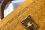 Replica Hermes Kelly Bag Hermes 19CM Epsom Shoulder Mini Bag Yellow 20463 - Image 7