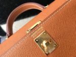 Replica Hermes Kelly Bag Hermes 19CM Epsom Shoulder Mini Bag Tan 20467 - Image 4