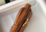 Replica Hermes Kelly Bag Hermes 19CM Epsom Shoulder Mini Bag Tan 20467 - Image 5