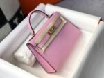 Replica Hermes Kelly Bag Hermes 19CM Epsom Shoulder Mini Bag purple 20459 - Image 2