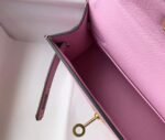 Replica Hermes Kelly Bag Hermes 19CM Epsom Shoulder Mini Bag purple 20459 - Image 8
