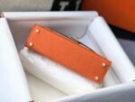 Replica Hermes Kelly Bag Hermes 19CM Epsom Shoulder Mini Bag Orange 20464 - Image 3