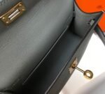 Replica Hermes Kelly Bag Hermes 19CM Epsom Shoulder Mini Bag Light gray 20460 - Image 8