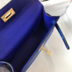Replica Hermes Kelly Bag Hermes 19CM Epsom Shoulder Mini Bag Dark Blue 20475 - Image 7