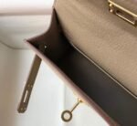 Replica Hermes Kelly Bag Hermes 19CM Epsom Shoulder Mini Bag Apricot 20466 - Image 8