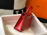 Replica Hermes Kelly Bag Designer Hermes 19CM Shoulder Mini Bag Red 20454 - Image 6