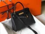 Replica Hermes Kelly Danse 20318 Designer Tote Shoulder Strap Bag 28 32cm Black35728 - Image 19