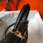 Replica Hermes Kelly Danse 20318 Designer Tote Shoulder Strap Bag 28 32cm Black35728 - Image 21