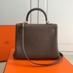 Replica Hermes Kelly Danse 20317 Designer Tote Shoulder Strap Bag Dark Gray35675 - Image 2