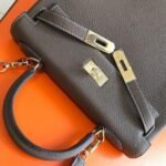 Replica Hermes Kelly Danse 20317 Designer Tote Shoulder Strap Bag Dark Gray35675 - Image 3