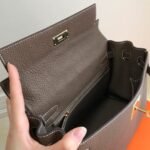 Replica Hermes Kelly Danse 20317 Designer Tote Shoulder Strap Bag Dark Gray35675 - Image 5