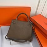 Replica Hermes Kelly Danse 20317 Designer Tote Shoulder Strap Bag Dark Gray35675 - Image 7