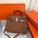 Replica Hermes Kelly Danse 20316 Designer Tote Shoulder Strap Bag Tan35651 - Image 6