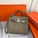 Replica Hermes Kelly Danse 20315 Designer Tote Shoulder Strap Bag Apricot35632 - Image 6
