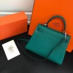 Replica Hermes Kelly Danse 20312 Designer Tote Shoulder Strap Bag Dark Green35509 - Image 2