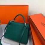 Replica Hermes Kelly Danse 20312 Designer Tote Shoulder Strap Bag Dark Green35509 - Image 3