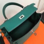 Replica Hermes Kelly Danse 20312 Designer Tote Shoulder Strap Bag Dark Green35509 - Image 5