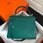 Replica Hermes Kelly Danse 20312 Designer Tote Shoulder Strap Bag Dark Green35509 - Image 7