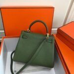 Replica Hermes Kelly Danse 20311 Designer Tote Shoulder Strap Bag Green35470