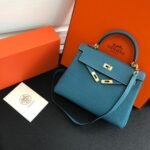Replica Hermes Kelly Danse 20310 Designer Tote Shoulder Strap Bag Blue35440
