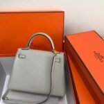 Replica Hermes Kelly Danse 20308 Designer Tote Shoulder Strap Bag Gray35355