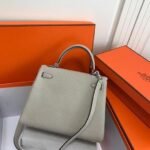 Replica Hermes Kelly Danse 20308 Designer Tote Shoulder Strap Bag Gray35355 - Image 7