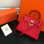Replica Hermes Kelly Danse 20307 Designer Tote Shoulder Strap Bag Red35326