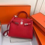 Replica Hermes Kelly Danse 20307 Designer Tote Shoulder Strap Bag Red35326 - Image 6